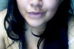 Tattooed legal age teenager fattie shows her holes and bra buddies in cam solo