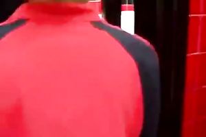 Gas station cashier sucks my large dick like a real pro