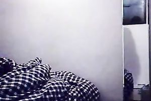 My potbellied lover lets me film her putting her brassiere and pants on