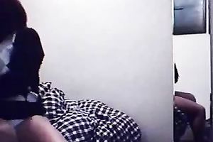 My potbellied lover lets me film her putting her brassiere and pants on