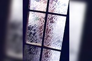 My potbellied lover lets me film her putting her brassiere and pants on