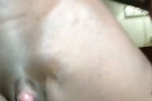 My swarthy slutty wife demonstrates her biggest love button and plays with it