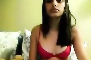 Beautiful Indian sweetie exposes her bazookas and fingers her wet crack on livecam