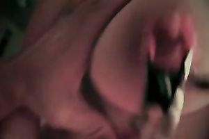 Sexy wifey with clamps on her teats is riding my rod like a cowgirl