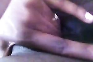 My lewd swarthy GF toys her moist bald pussy to agonorgasmos