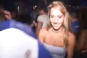 Some of the cuties wanted to be filmed upskirt at the party