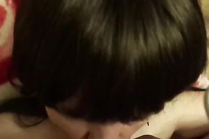 Dirty wench Vera sucks my swollen knob until this babe acquires the cum she craves