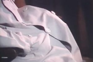 Retro sex scenes compilation with hawt brunette hair and stripping nurse