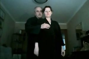 The freakiest older dilettante pair playing on the web camera