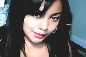 Webcam solo movie with enjoyable Indian gal exposing her body