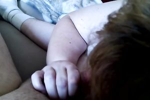 My bulky white women acceded to give blowjob on a pov camera